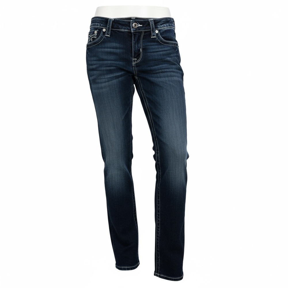 Rock Revival dark wash denim jeans stretch Jessica easy skinny curvy sz 29